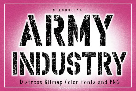 Army Industry Font: Bold Grunge Style for Makers