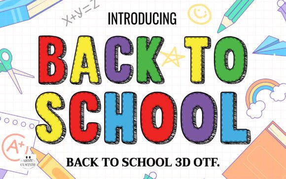 Back to School 3d Font for Vibrant Business Branding