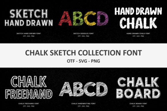 Chalk Sketch Collection: A Hand-Drawn Typeface for Authentic Brands
