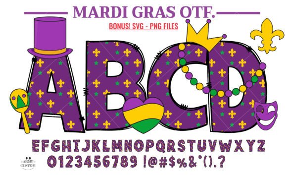 Elevate Web Design with the Mardi Gras Fleur De Lis Typeface