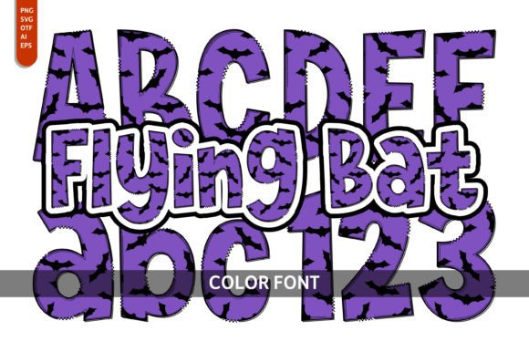 Flying Bat: A Whimsical Color Font for Crafters