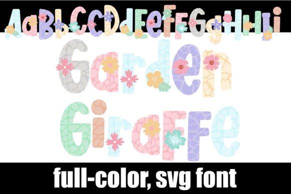 Garden Giraffe: A Whimsical Color Font for Handmade Brands
