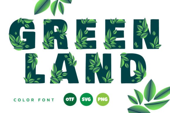 Green Land: A Vibrant Color Font for Handmade Brands