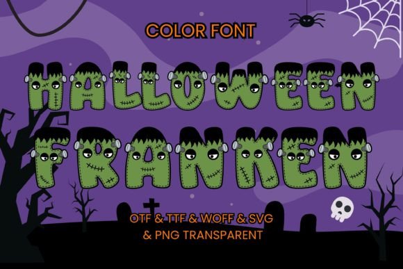 Halloween Franken Font Review: A Playful Color Typeface for Branding