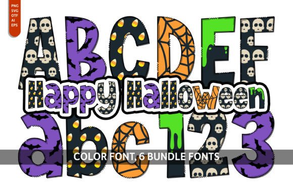 Happy Halloween Collection: A Color Font for Seasonal Branding