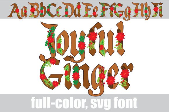 Joyful Ginger: A Festive Color Font for Handmade Creators