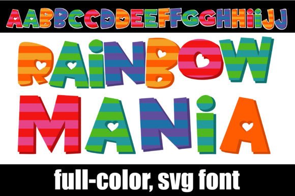 Rainbow-mania: A Colorful Typeface for Bold Branding