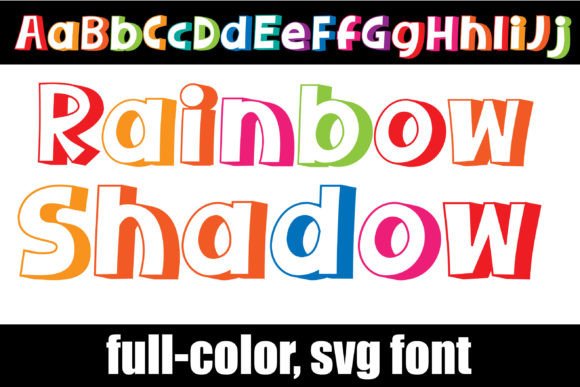 Rainbow Shadow Font: A Colorful Typeface for Crafters