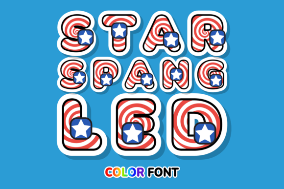 Star Spangled: A Playful Color Font for Editorial Design