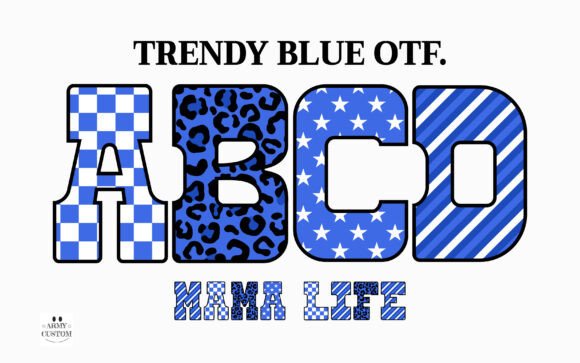 Trendy Blue: A Color Font for Modern Brand Identity