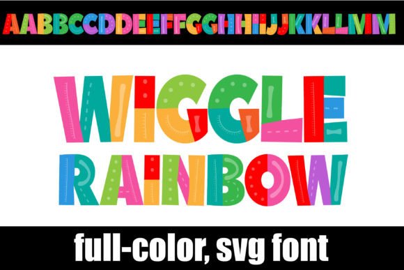 Wiggle-rainbow: A Playful Color Font for Editorial Design