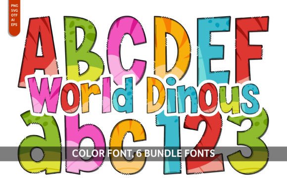 World Dinous Bundle: A Vibrant Typeface for Editorial Design